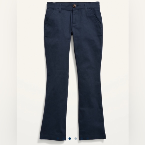 8 NWT Boot Cut Slim Fit Flat Front Chinos Uniform Pants, Cotton, Classic Navy - Picture 3 of 14